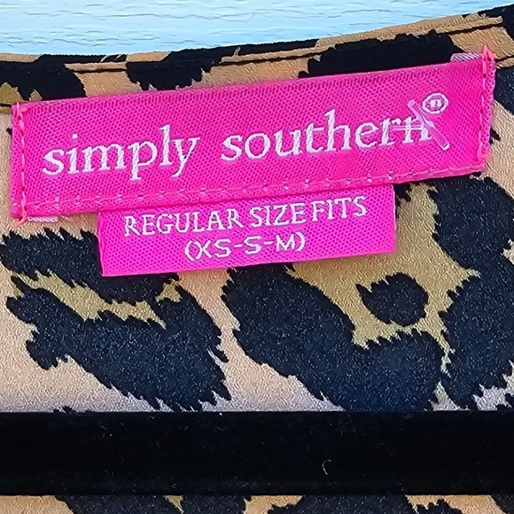 Simply Southern Women's Animal Cheetah Print Kimono Cover Up Cardigan Sz XS-S-M - Picture 2 of 7